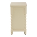 bali & pari Kyla Nightstand with Spindle Legs - 3-Drawer Bedside Table with Turned Detailing and Inset Paneling - BSOKyla-Beige-Wooden-NS