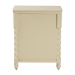 bali & pari Kyla Nightstand with Spindle Legs - 3-Drawer Bedside Table with Turned Detailing and Inset Paneling - BSOKyla-Beige-Wooden-NS