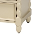 bali & pari Kyla Nightstand with Spindle Legs - 3-Drawer Bedside Table with Turned Detailing and Inset Paneling - BSOKyla-Beige-Wooden-NS