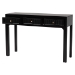 bali & pari Leah Console Table - 3-Drawer Accent Table with Fluted Wood Detailing for Living Room, Hallway, or Entryway - BSOLeah-Black-Wooden-3DRW-Console Table