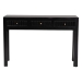 bali & pari Leah Console Table - 3-Drawer Accent Table with Fluted Wood Detailing for Living Room, Hallway, or Entryway - BSOLeah-Black-Wooden-3DRW-Console Table