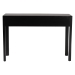 bali & pari Leah Console Table - 3-Drawer Accent Table with Fluted Wood Detailing for Living Room, Hallway, or Entryway - BSOLeah-Black-Wooden-3DRW-Console Table