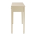 bali & pari Leeba Console Table - 3-Drawer Accent Table with Fluted Wood and Scalloped Framing for Living Room, Hallway, or Entryway - BSOLeeba-Beige-Wooden-3DRW-Console Table
