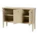 bali & pari Leeba Sideboard - Modern Storage Buffet Console with Fluted Wood and Scalloped Molding for Kitchen or Dining Room - BSOLeeba-Beige-Wooden-3DR-Sideboard