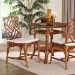 bali & pari Rio Marbled Tortoise Natural Rattan Dining Chair - Handwoven Wicker Accent Side Chair with Removable Cushion, for Dining Room or Accent Seating - BSORio-Tortoise-Rattan-Cushion-DC