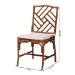 bali & pari Rio Marbled Tortoise Natural Rattan Dining Chair - Handwoven Wicker Accent Side Chair with Removable Cushion, for Dining Room or Accent Seating - BSORio-Tortoise-Rattan-Cushion-DC