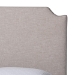 Baxton Studio Ronelyn Platform Bed with Pleated Skirt - Fabric Upholstered Bed Frame with Panel Headboard, King - BSOBBT61383-Beige-H1217-3-King
