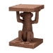 bali & pari Miyoco Monkey End Table - Handwoven Rattan Sculptural Accent Side Table with Platform Base