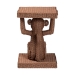 bali & pari Miyoco Monkey End Table - Handwoven Rattan Sculptural Accent Side Table with Platform Base - BSOMonkey-Light Brown/Rattan-ET