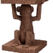 bali & pari Miyoco Monkey End Table - Handwoven Rattan Sculptural Accent Side Table with Platform Base - BSOMonkey-Light Brown/Rattan-ET