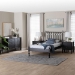 Baxton Studio Callison Spindle 4-Piece Bedroom Set - Farmhouse Platform Bed with Matching Dresser and 2-Drawer Nightstands, Black, Twin - BSOEniola-4PC Bedroom Set-Black-Twin