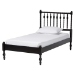 Baxton Studio Callison Spindle 4-Piece Bedroom Set - Farmhouse Platform Bed with Matching Dresser and 2-Drawer Nightstands, Black, Twin - BSOEniola-4PC Bedroom Set-Black-Twin
