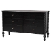 Baxton Studio Callison Spindle 4-Piece Bedroom Set - Farmhouse Platform Bed with Matching Dresser and 2-Drawer Nightstands, Black, Twin - BSOEniola-4PC Bedroom Set-Black-Twin