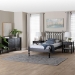 Baxton Studio Denita Spindle 4-Piece Bedroom Set - Farmhouse Platform Bed with Matching Dresser and 1-Drawer Nightstands, Black, Twin - BSOAlaba-4PC Bedroom Set-Black-Twin-2NS
