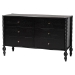 Baxton Studio Denita Spindle 4-Piece Bedroom Set - Farmhouse Platform Bed with Matching Dresser and 1-Drawer Nightstands, Black, Twin - BSOAlaba-4PC Bedroom Set-Black-Twin-2NS