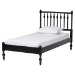 Baxton Studio Callison Spindle 5-Piece Bedroom Set - Farmhouse Platform Bed with Matching Dresser, Chest, and 2-Drawer Nightstands, Black. Twin - BSOEniola-5PC Bedroom Set-Black-Twin