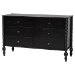 Baxton Studio Callison Spindle 5-Piece Bedroom Set - Farmhouse Platform Bed with Matching Dresser, Chest, and 2-Drawer Nightstands, Black. Twin - BSOEniola-5PC Bedroom Set-Black-Twin