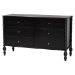 Baxton Studio Denita Spindle 4-Piece Bedroom Set - Farmhouse Platform Bed with Matching Dresser, Chest, and 1-Drawer Nightstand, Black, Twin - BSOAlaba-4PC Bedroom Set-Black-Twin-1NS