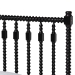 Baxton Studio Denita Spindle 4-Piece Bedroom Set - Farmhouse Platform Bed with Matching Dresser, Chest, and 1-Drawer Nightstand, Black, Twin - BSOAlaba-4PC Bedroom Set-Black-Twin-1NS