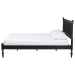 Baxton Studio Callison Spindle Platform Bed - Turned Farmhouse Bed Frame with Spoked Headboard and Sculpted Legs, Black, Full - BSOMG0259-Black-Full