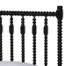Baxton Studio Callison Spindle Platform Bed - Turned Farmhouse Bed Frame with Spoked Headboard and Sculpted Legs, Black, Full - BSOMG0259-Black-Full