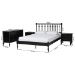 Baxton Studio Callison Spindle 4-Piece Bedroom Set - Farmhouse Platform Bed with Matching Dresser and 2-Drawer Nightstands, Black, Full - BSOEniola-4PC Bedroom Set-Black-Full
