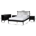 Baxton Studio Callison Spindle 4-Piece Bedroom Set - Farmhouse Platform Bed with Matching Dresser and 2-Drawer Nightstands, Black, Full - BSOEniola-4PC Bedroom Set-Black-Full