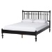 Baxton Studio Callison Spindle 4-Piece Bedroom Set - Farmhouse Platform Bed with Matching Dresser and 2-Drawer Nightstands, Black, Full - BSOEniola-4PC Bedroom Set-Black-Full