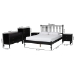 Baxton Studio Callison Spindle 5-Piece Bedroom Set - Farmhouse Platform Bed with Matching Dresser, Chest, and 2-Drawer Nightstands, Black, Full - BSOEniola-5PC Bedroom Set-Black-Full
