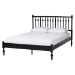Baxton Studio Callison Spindle 5-Piece Bedroom Set - Farmhouse Platform Bed with Matching Dresser, Chest, and 2-Drawer Nightstands, Black, Full - BSOEniola-5PC Bedroom Set-Black-Full