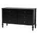 Baxton Studio Callison Spindle 5-Piece Bedroom Set - Farmhouse Platform Bed with Matching Dresser, Chest, and 2-Drawer Nightstands, Black, Full - BSOEniola-5PC Bedroom Set-Black-Full