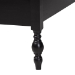 Baxton Studio Denita Spindle 4-Piece Bedroom Set - Farmhouse Platform Bed with Matching Dresser, Chest, and 1-Drawer Nightstand, Black, Queen - BSOAlaba-4PC Bedroom Set-Black-Queen-1NS