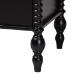Baxton Studio Denita Spindle 4-Piece Bedroom Set - Farmhouse Platform Bed with Matching Dresser, Chest, and 1-Drawer Nightstand, Black, Queen - BSOAlaba-4PC Bedroom Set-Black-Queen-1NS