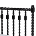 Baxton Studio Denita Spindle 4-Piece Bedroom Set - Farmhouse Platform Bed with Matching Dresser, Chest, and 1-Drawer Nightstand, Black, Queen - BSOAlaba-4PC Bedroom Set-Black-Queen-1NS