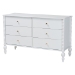 Baxton Studio Callison Spindle 4-Piece Bedroom Set - Farmhouse Platform Bed with Matching Dresser and 2-Drawer Nightstands, White, Twin - BSOEniola-4PC Bedroom Set-White-Twin