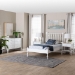 Baxton Studio Denita Spindle 4-Piece Bedroom Set - Farmhouse Platform Bed with Matching Dresser and 1-Drawer Nightstands, White, Twin - BSOAlaba-4PC Bedroom Set-White-Twin-2NS