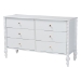 Baxton Studio Denita Spindle 4-Piece Bedroom Set - Farmhouse Platform Bed with Matching Dresser and 1-Drawer Nightstands, White, Twin - BSOAlaba-4PC Bedroom Set-White-Twin-2NS