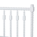 Baxton Studio Denita Spindle 4-Piece Bedroom Set - Farmhouse Platform Bed with Matching Dresser and 1-Drawer Nightstands, White, Twin - BSOAlaba-4PC Bedroom Set-White-Twin-2NS