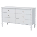 Baxton Studio Callison Spindle 5-Piece Bedroom Set - Farmhouse Platform Bed with Matching Dresser, Chest, and 2-Drawer Nightstands, White, Twin - BSOEniola-5PC Bedroom Set-White-Twin