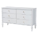 Baxton Studio Denita Spindle 4-Piece Bedroom Set - Farmhouse Platform Bed with Matching Dresser, Chest, and 1-Drawer Nightstand, White, Twin - BSOAlaba-4PC Bedroom Set-White-Twin-1NS