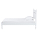 Baxton Studio Callison Spindle Platform Bed - Turned Farmhouse Bed Frame with Spoked Headboard and Sculpted Legs, White, Twin - BSOMG0259-White-Twin