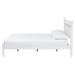Baxton Studio Callison Spindle Platform Bed - Turned Farmhouse Bed Frame with Spoked Headboard and Sculpted Legs, White, Full - BSOMG0259-White-Full