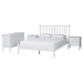 Baxton Studio Callison Spindle 4-Piece Bedroom Set - Farmhouse Platform Bed with Matching Dresser and 2-Drawer Nightstands, White, Full