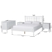 Baxton Studio Callison Spindle 4-Piece Bedroom Set - Farmhouse Platform Bed with Matching Dresser and 2-Drawer Nightstands, White, Full - BSOEniola-4PC Bedroom Set-White-Full