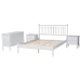 Baxton Studio Callison Spindle 4-Piece Bedroom Set - Farmhouse Platform Bed with Matching Dresser and 2-Drawer Nightstands, White, Full - BSOEniola-4PC Bedroom Set-White-Full