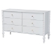 Baxton Studio Callison Spindle 4-Piece Bedroom Set - Farmhouse Platform Bed with Matching Dresser and 2-Drawer Nightstands, White, Full - BSOEniola-4PC Bedroom Set-White-Full