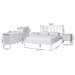 Baxton Studio Callison Spindle 5-Piece Bedroom Set - Farmhouse Platform Bed with Matching Dresser, Chest, and 2-Drawer Nightstands, White, Full - BSOEniola-5PC Bedroom Set-White-Full