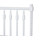 Baxton Studio Denita Spindle 4-Piece Bedroom Set - Farmhouse Platform Bed with Matching Dresser, Chest, and 1-Drawer Nightstand, White, Queen - BSOAlaba-4PC Bedroom Set-White-Queen-1NS