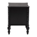 Baxton Studio Callison Spindle Nightstand - 2-Drawer Farmhouse Bedside Table with Turned Accents for Bedroom, Black - BSOMG9020-Black-2DW-NS