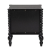 Baxton Studio Callison Spindle Nightstand - 2-Drawer Farmhouse Bedside Table with Turned Accents for Bedroom, Black - BSOMG9020-Black-2DW-NS